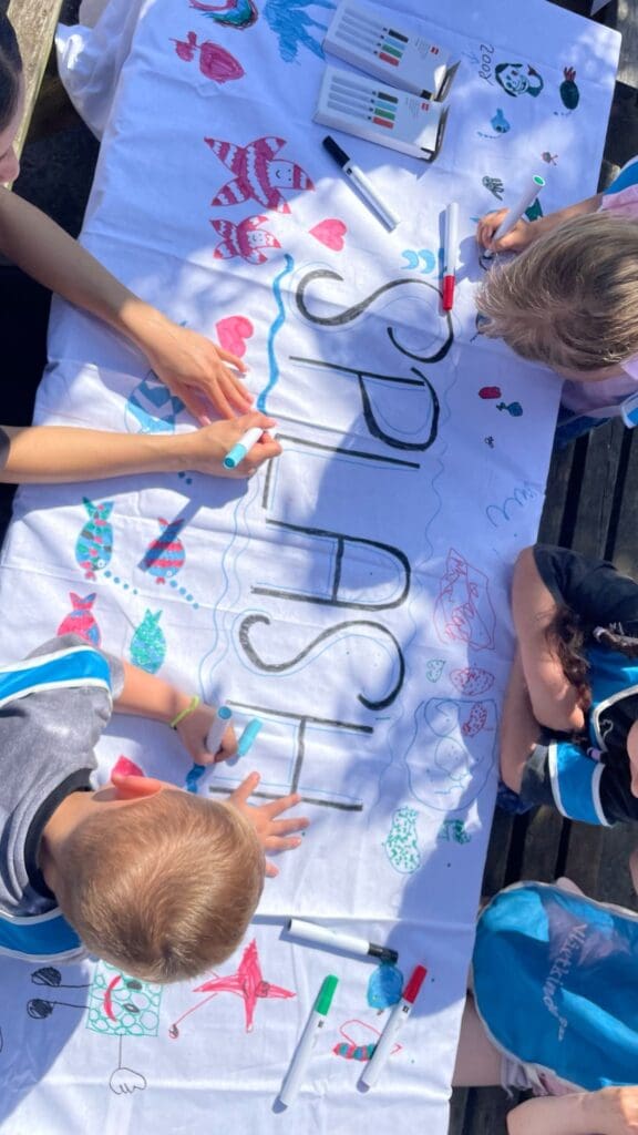 Meivakantie spandoek